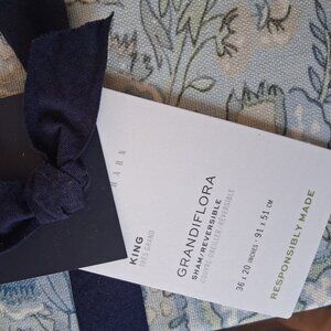 Pottery Barn Kravet Grandiflora Reversible King Duvet Cover & Shams, Retail $449